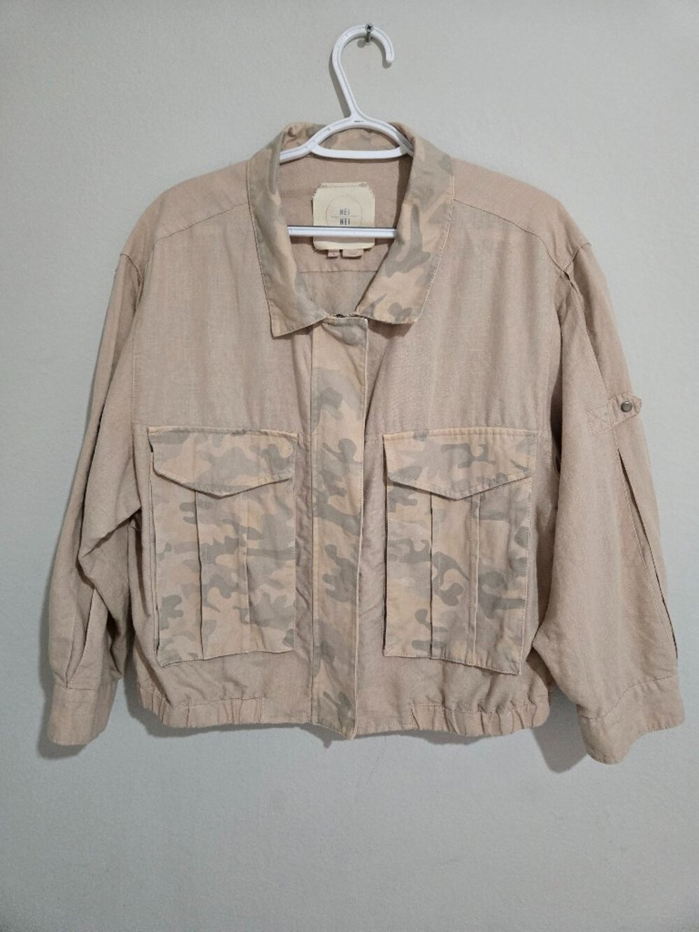 Hei Hei (Anthropholgie) Ronan Cropped Camo Utility Jacket size Large